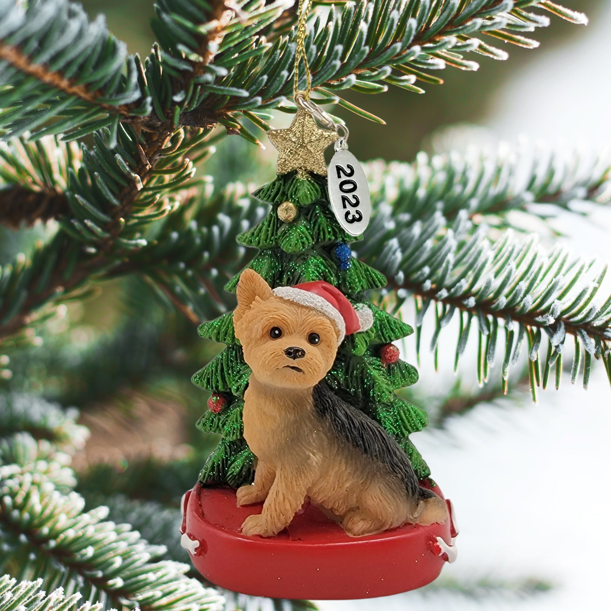 Yorkie Dog Ornament