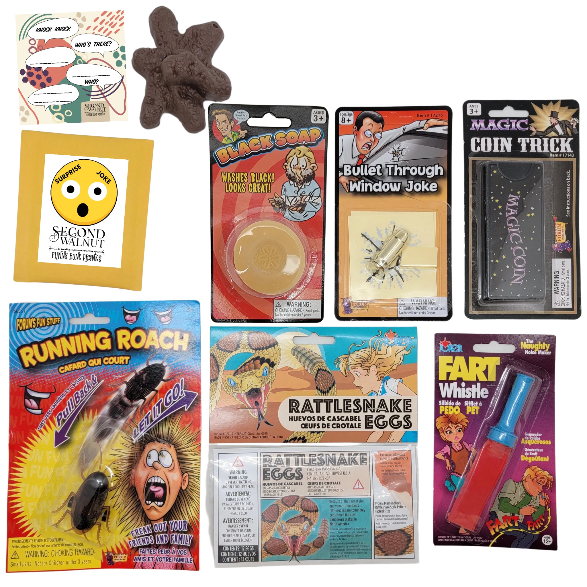 Practical Joke Gifts Pranks and Gags | Funny Bone Pranks | Basic 9 Piece Joke Kit