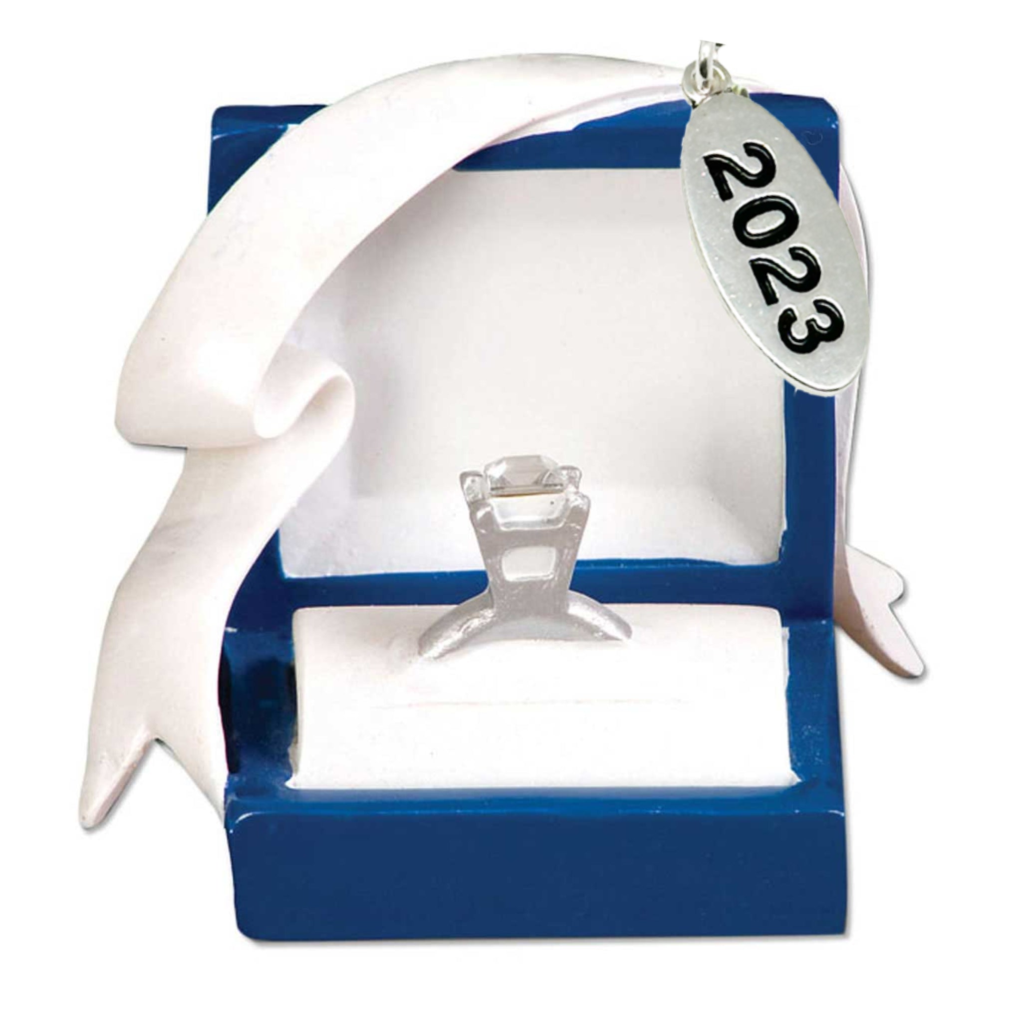 Diamond Ring Box Engagement Ornament