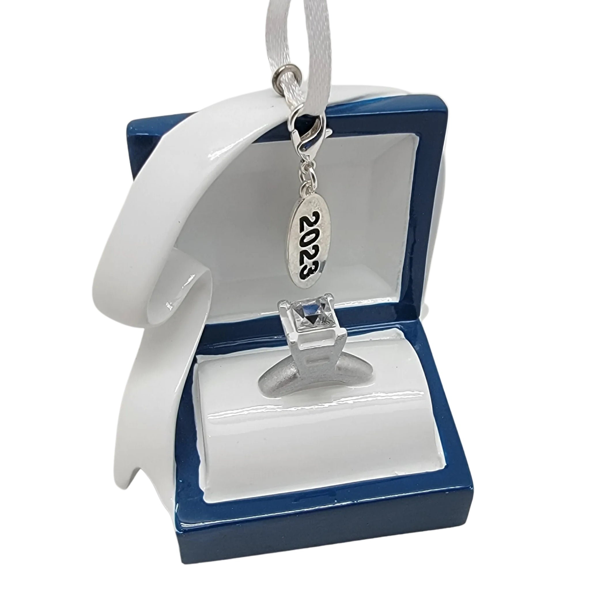 Diamond Ring Box Engagement Ornament