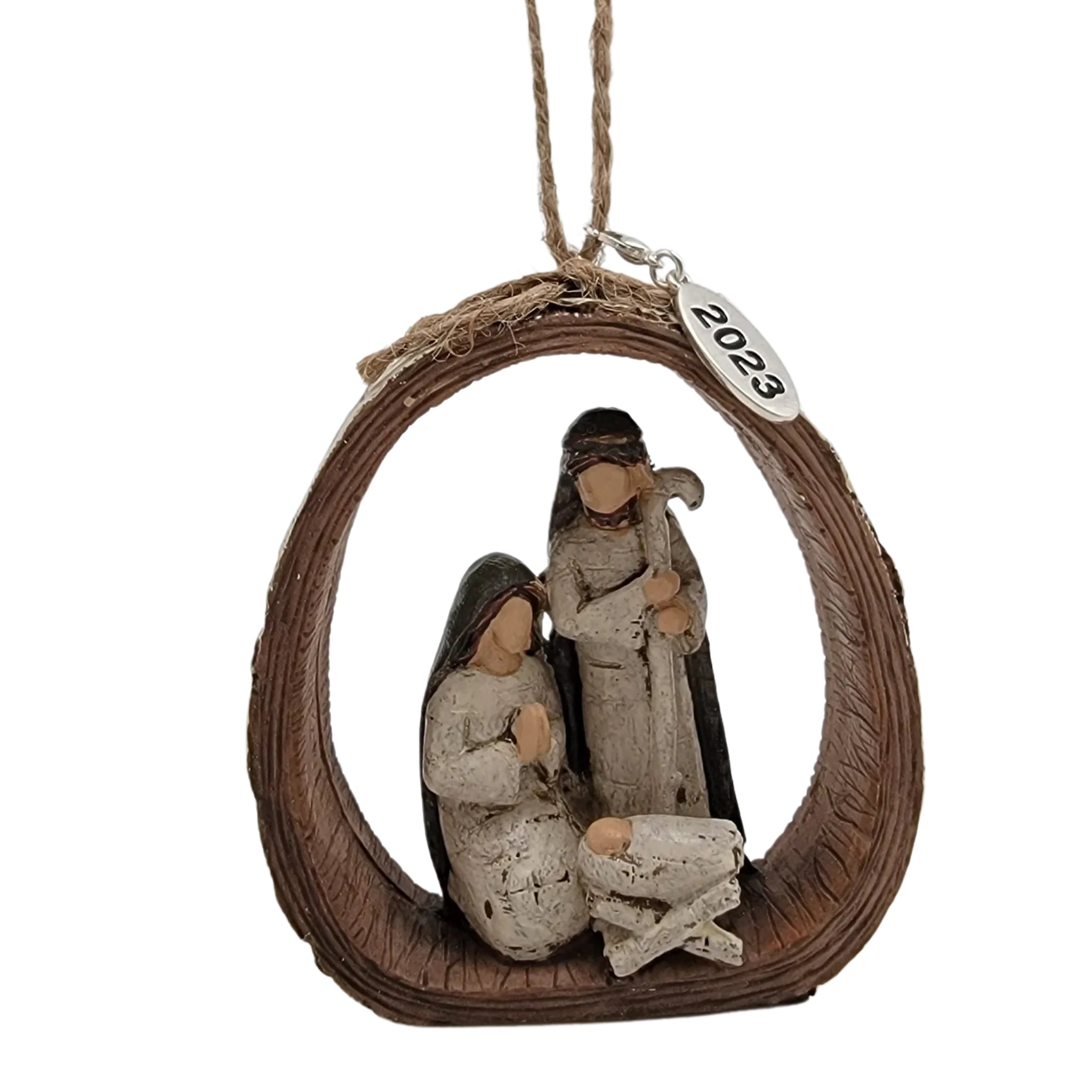 Rustic Nativity Ornament