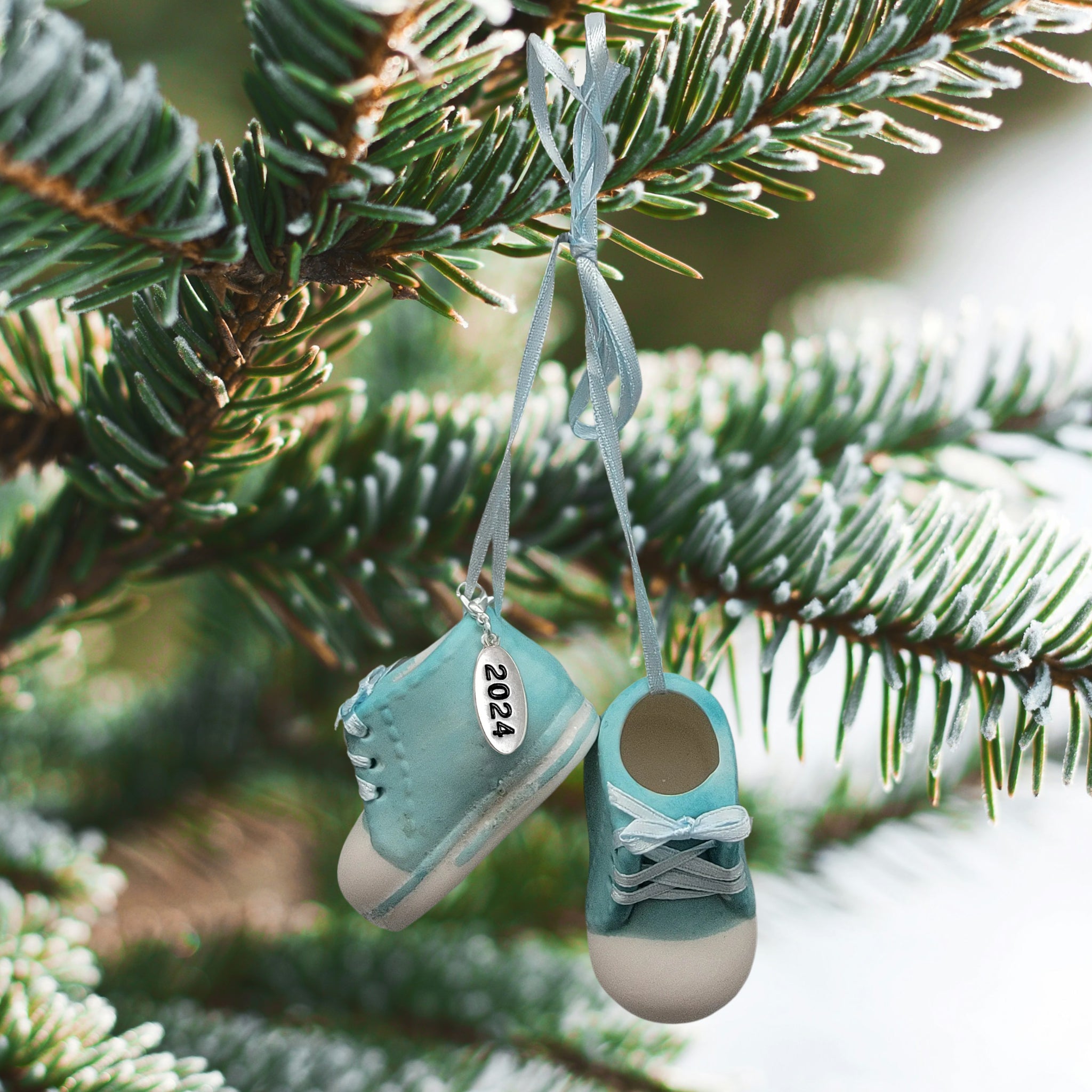 Baby Boy Booties Ornament