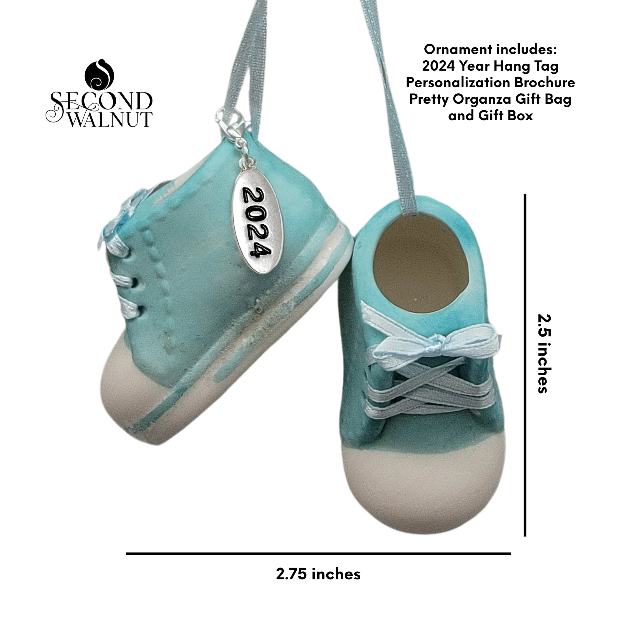 Baby Boy Booties Ornament