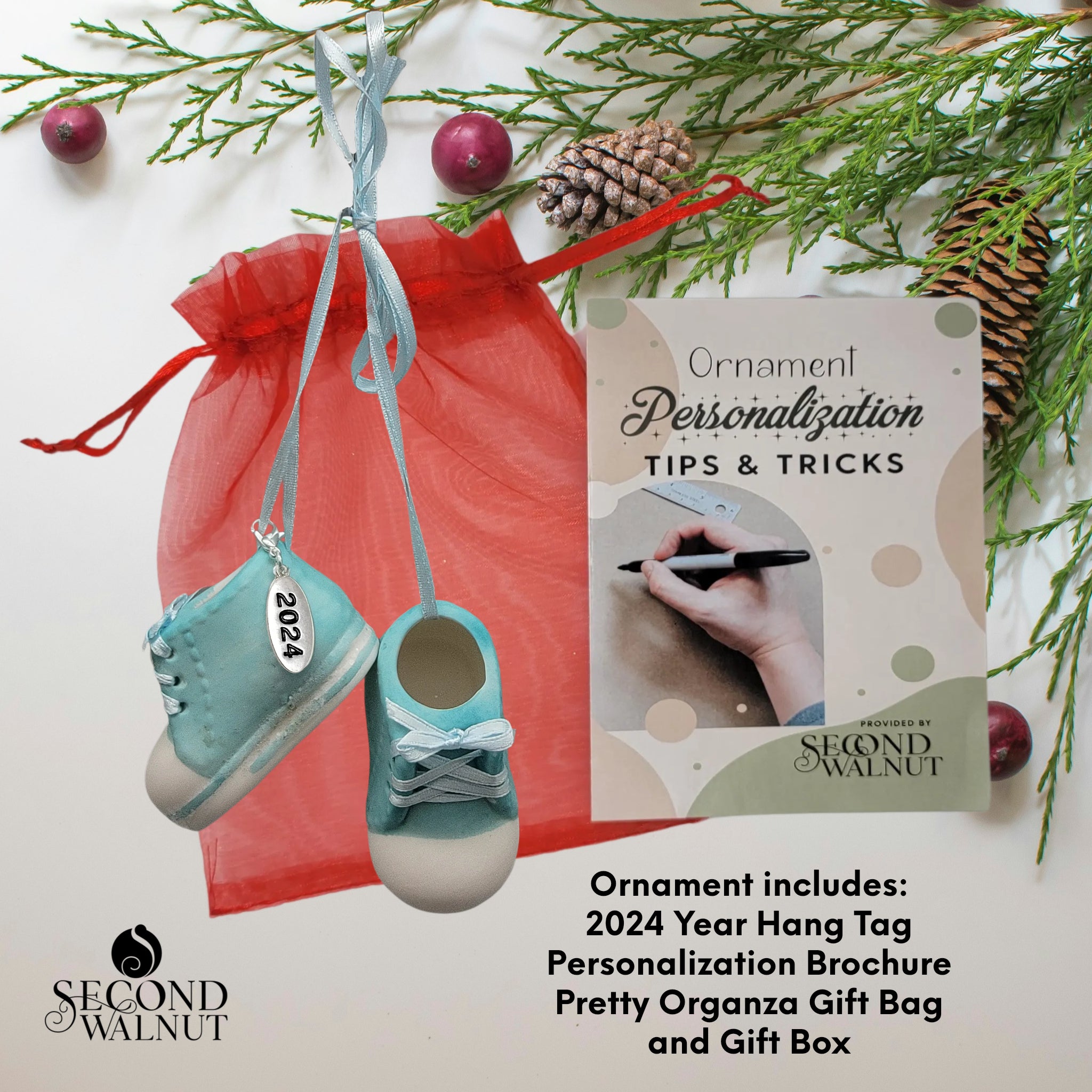 Baby Boy Booties Ornament