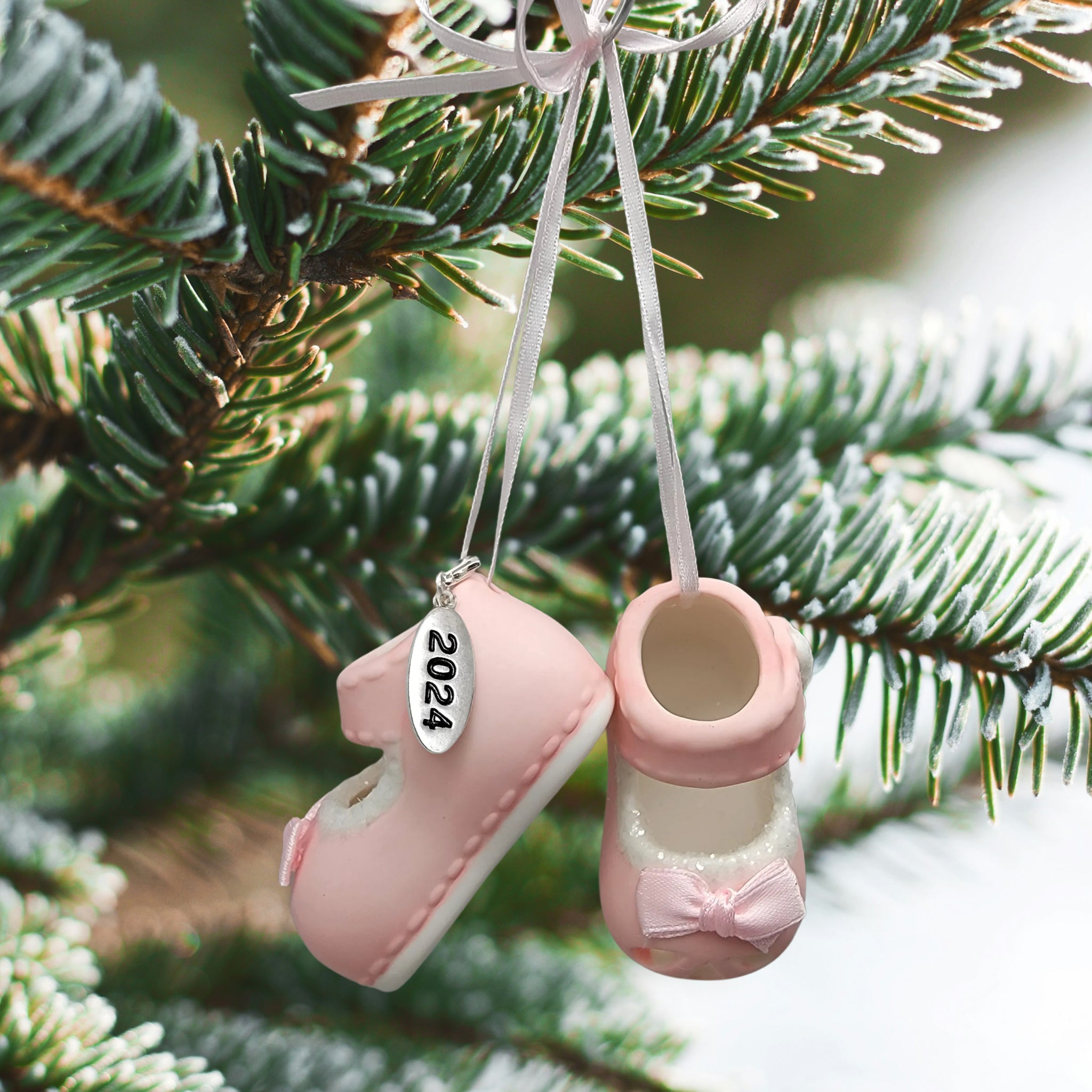Baby Girl Booties Ornament