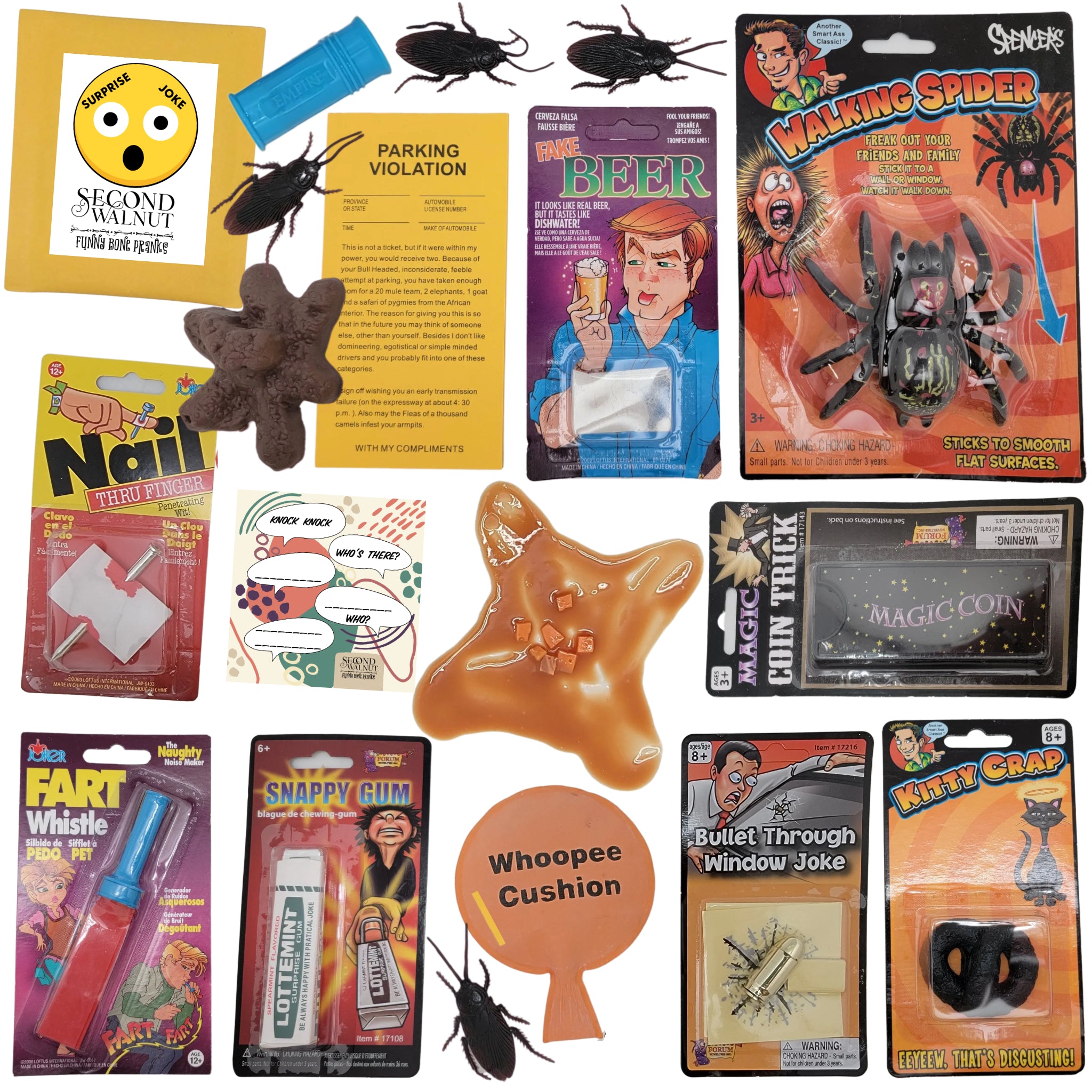 Practical Joke Gifts Pranks and Gags | Funny Bone Pranks | Master 19 Piece Joke Kit