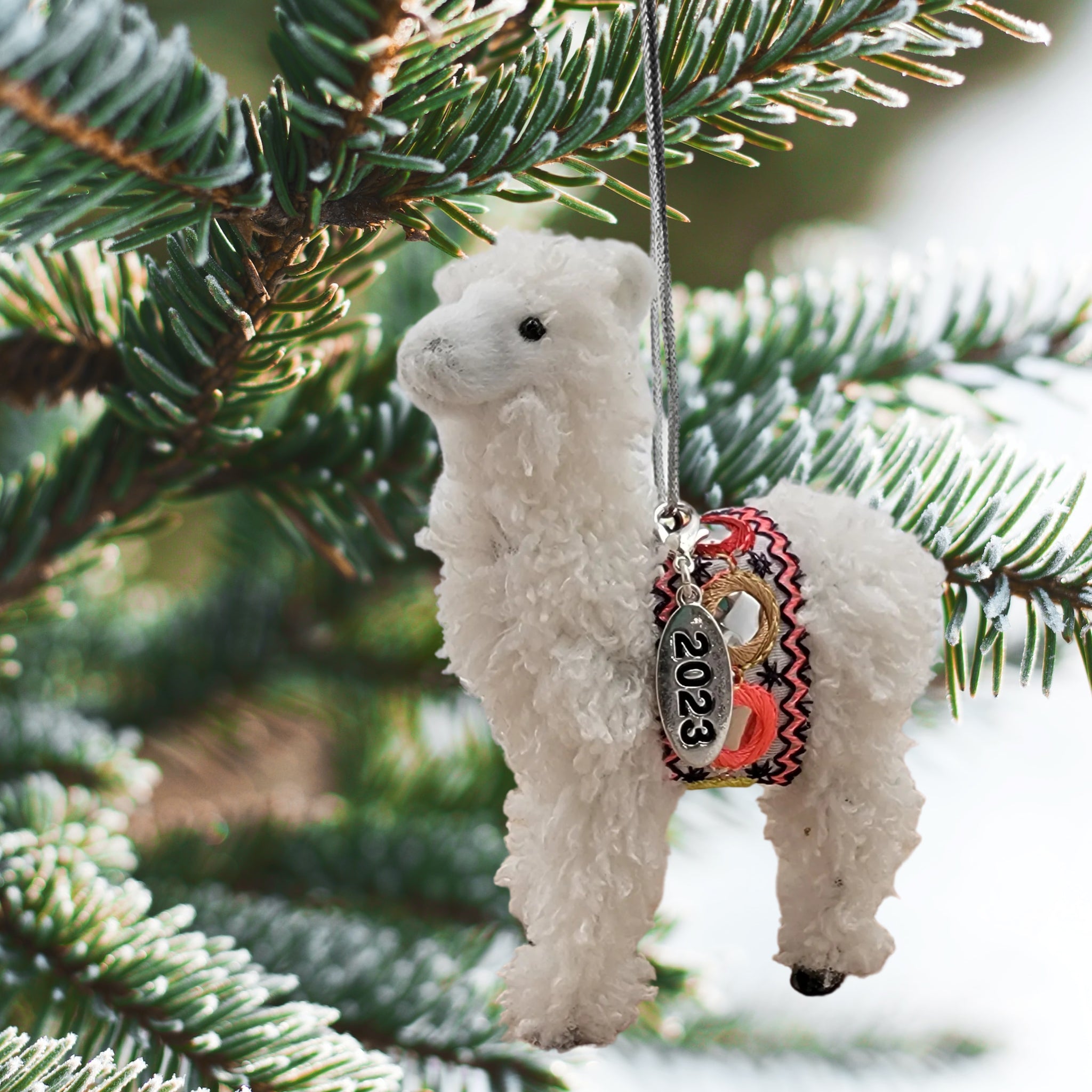 Llama Ornament - Furry Llama Gift